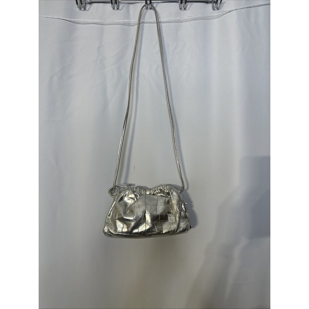 Mansur Gavriel Silver Mini Cloud Clutch